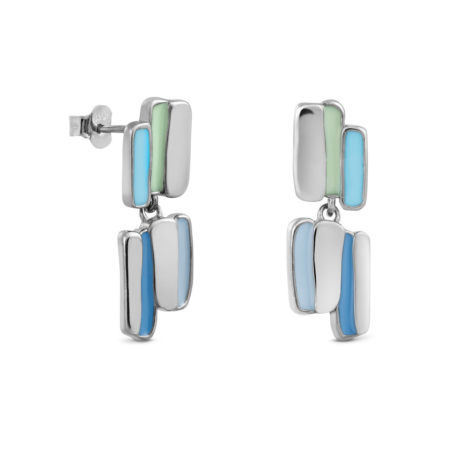 Palette in Silver - Earrings - Medium