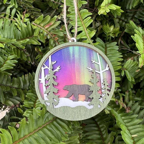 Northern Lights Bear Ornament