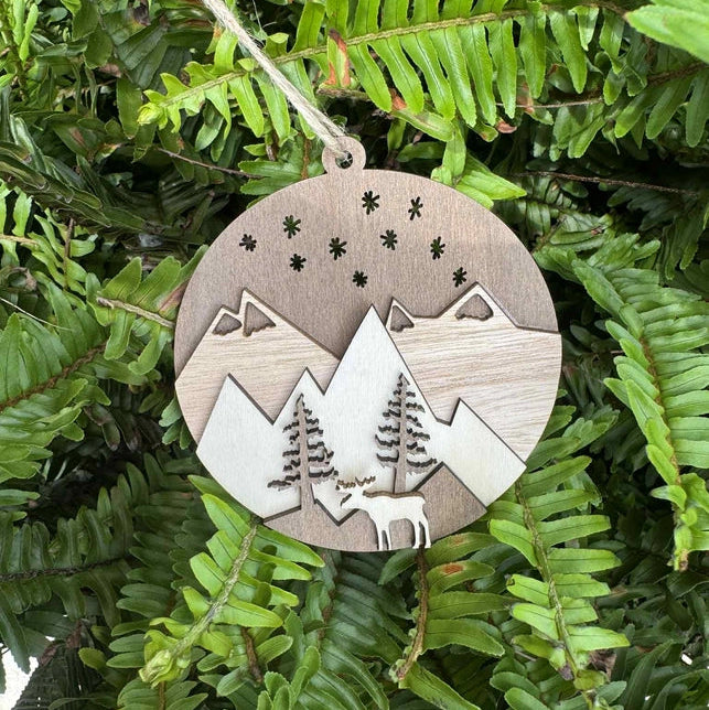 Brown Mountain Moose Ornament