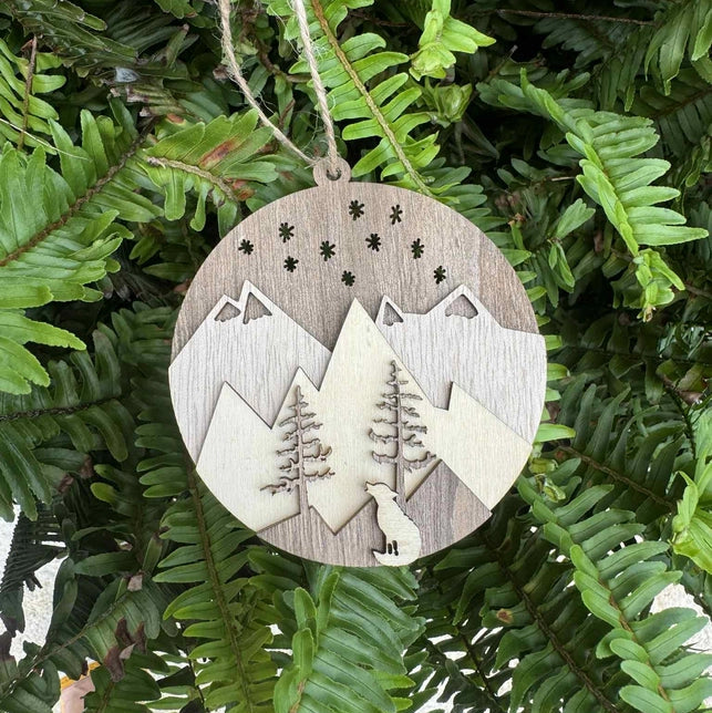 Brown Mountain Wolf Ornament