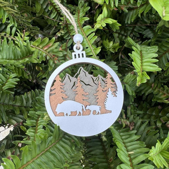 Buffalo Family Ornament