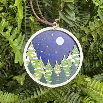 Moonlit Forest Ornament