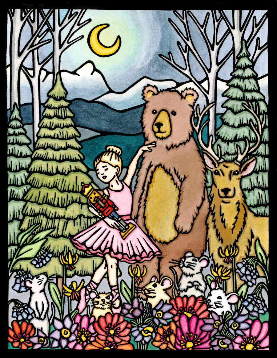 The Nutcracker - Original Linocut