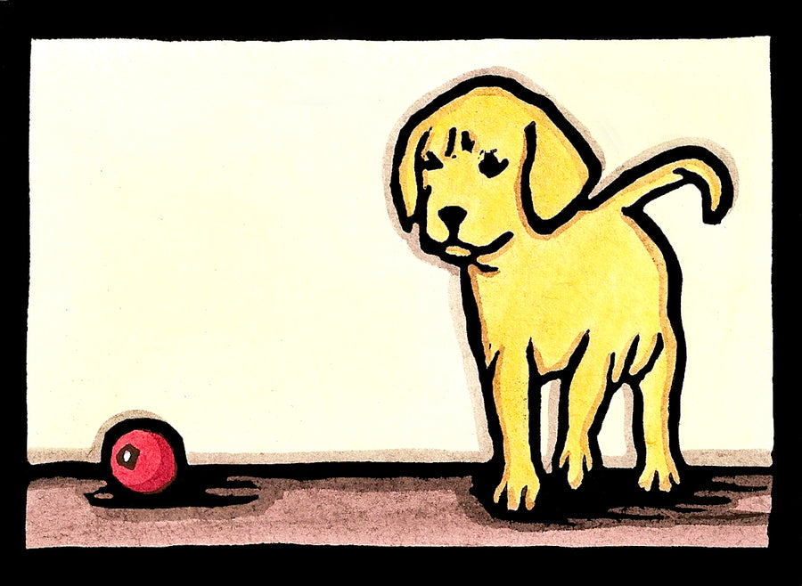 Play Ball - Original Linocut