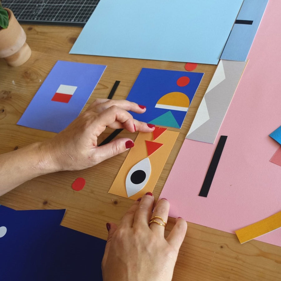 Somni - Earrings - Red Point and Turquoise Triangle