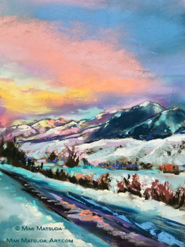 Sunset Hills - Bozeman - Original Pastel