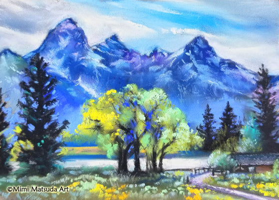 Tetons - Spring - Original Pastel