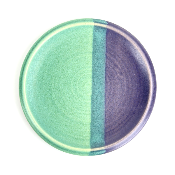 Dessert Plate - Turquoise/Purple