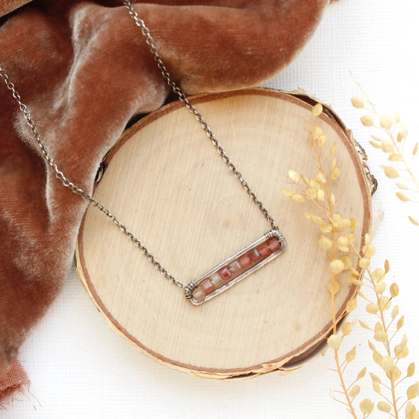 Beaded Bar - Andesine - Necklace