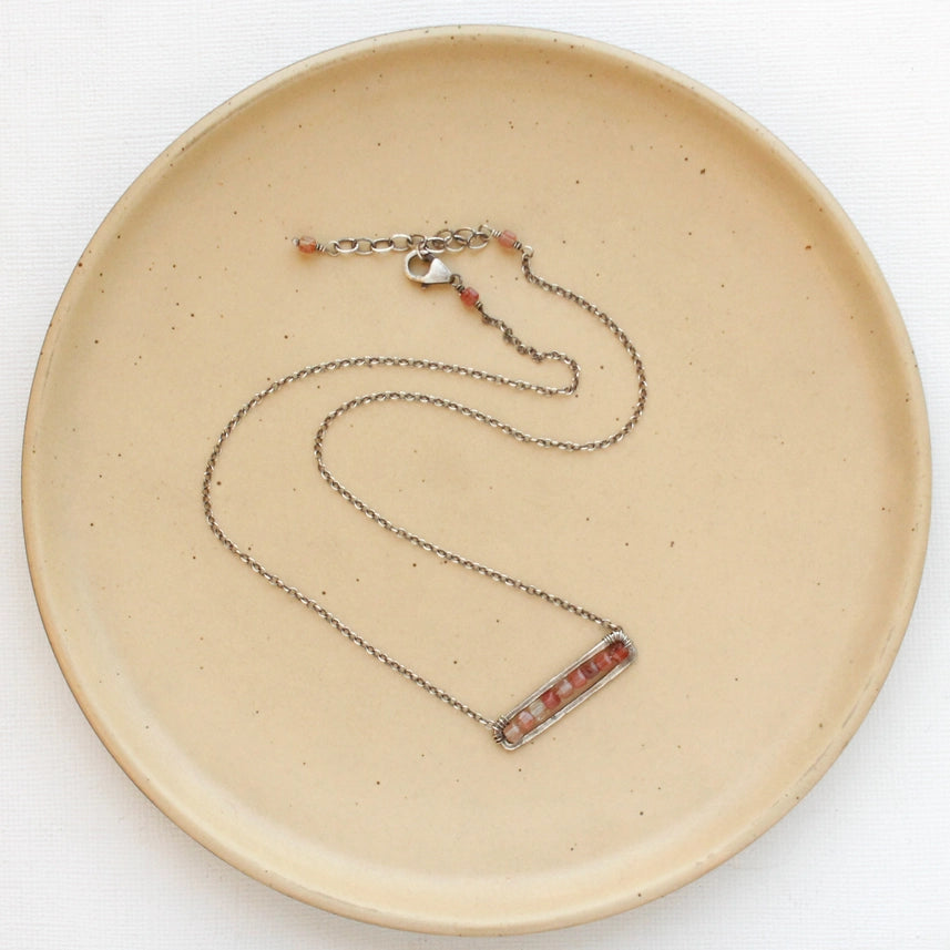 Beaded Bar - Andesine - Necklace
