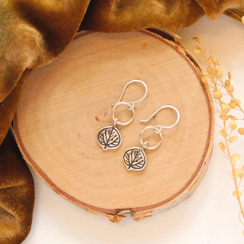 Aspen Leaf - Earrings - Hoop