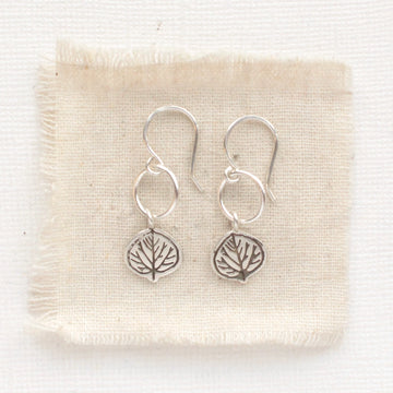 Aspen Leaf - Earrings - Hoop