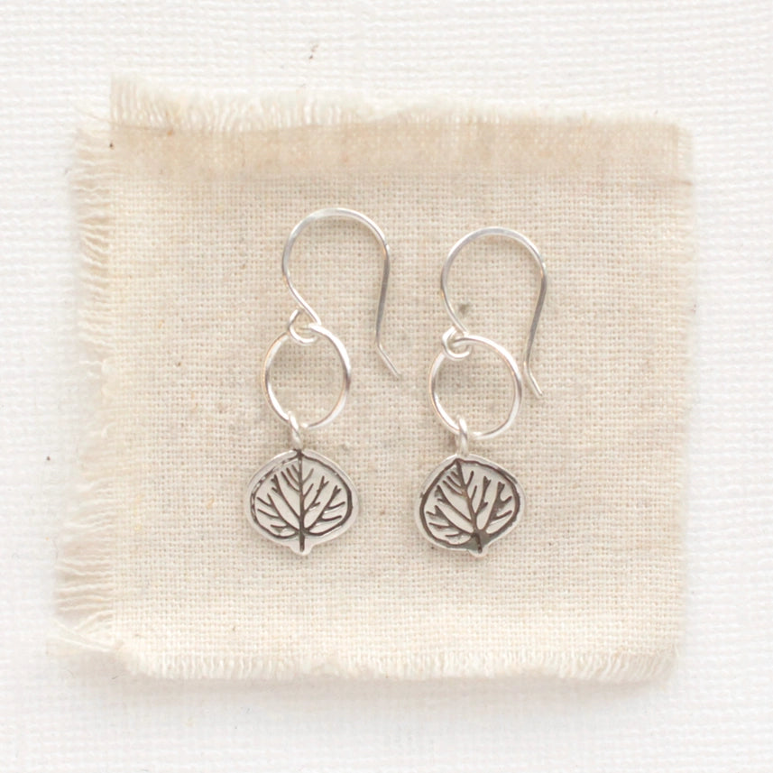 Aspen Leaf - Earrings - Hoop