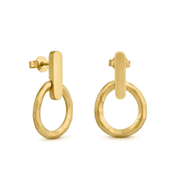 Alena in Gold - Earrings - Single Hoop