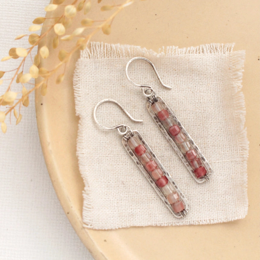 Beaded Bar - Andesine - Earrings