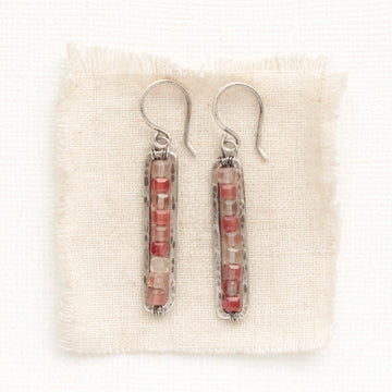 Beaded Bar - Earrings - Andesine
