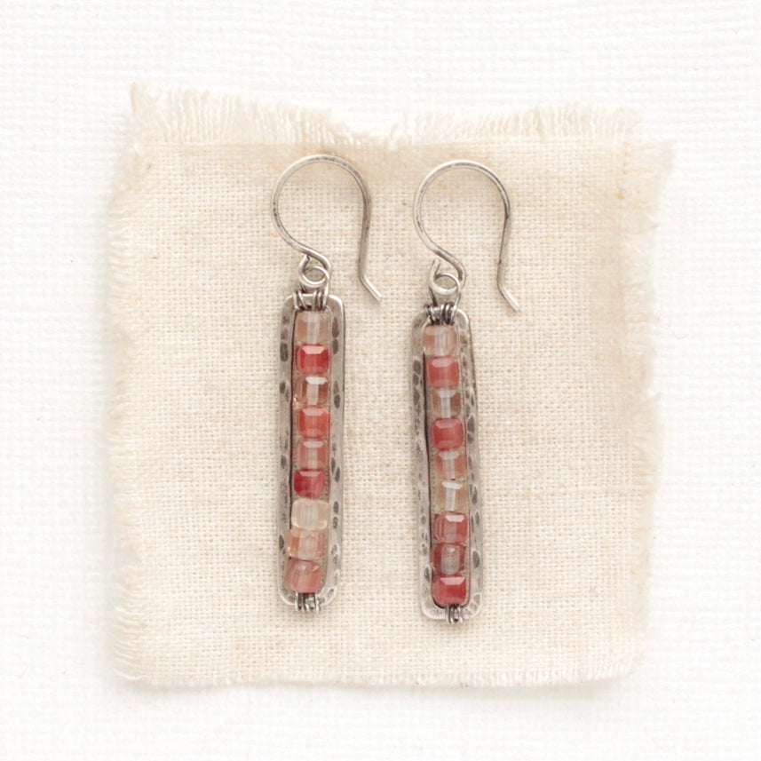 Beaded Bar - Andesine - Earrings