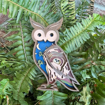 Blue Owl Ornament