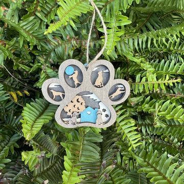 Dog Paw Print Ornament