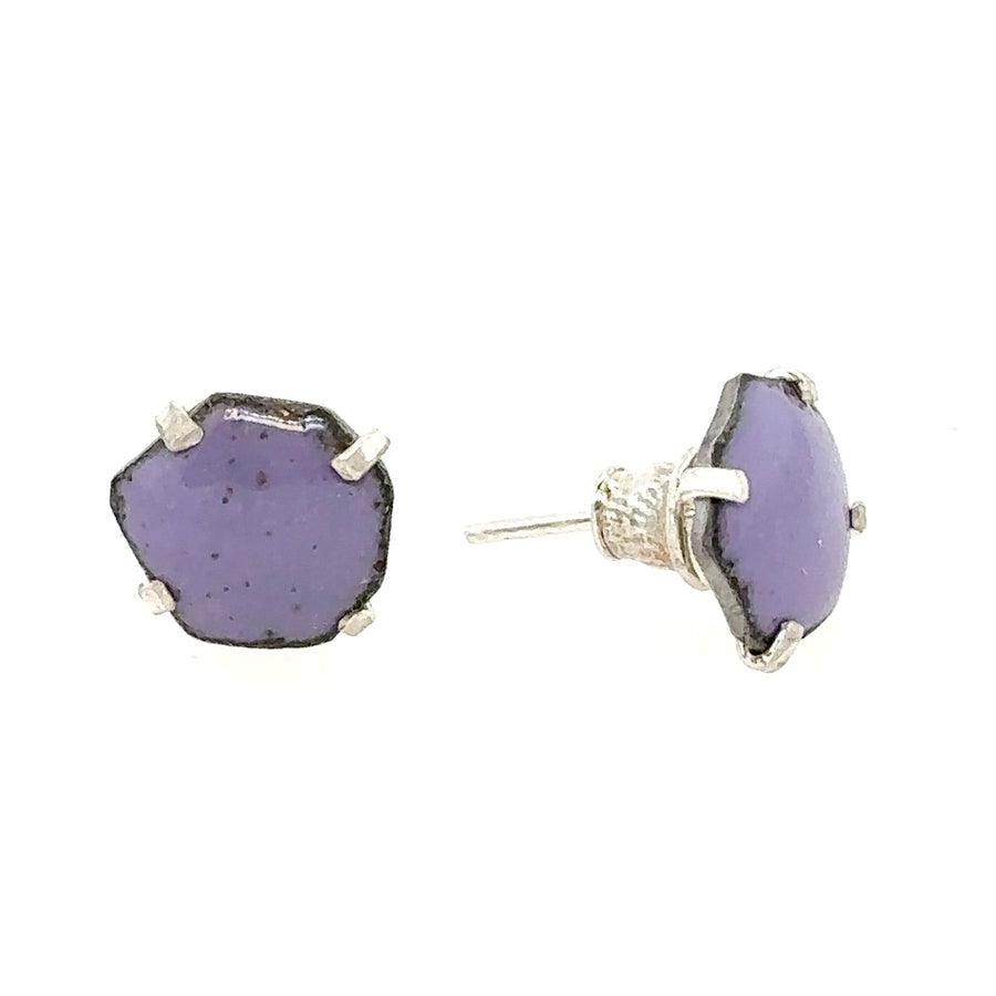 Purple Nugget Earrings
