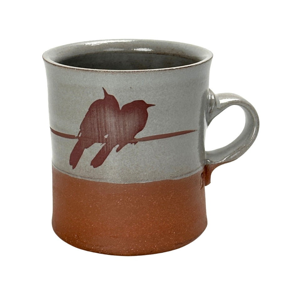 Americano Mug - Birds on Wire - Blue/Gray