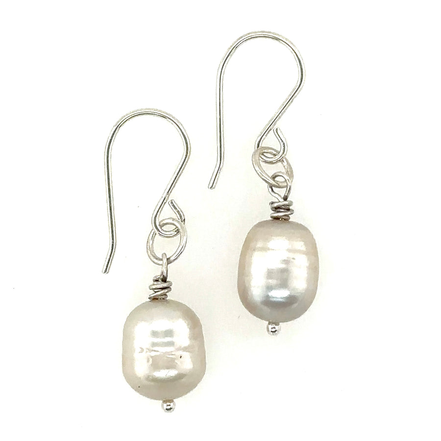 Earrings - White Pearls