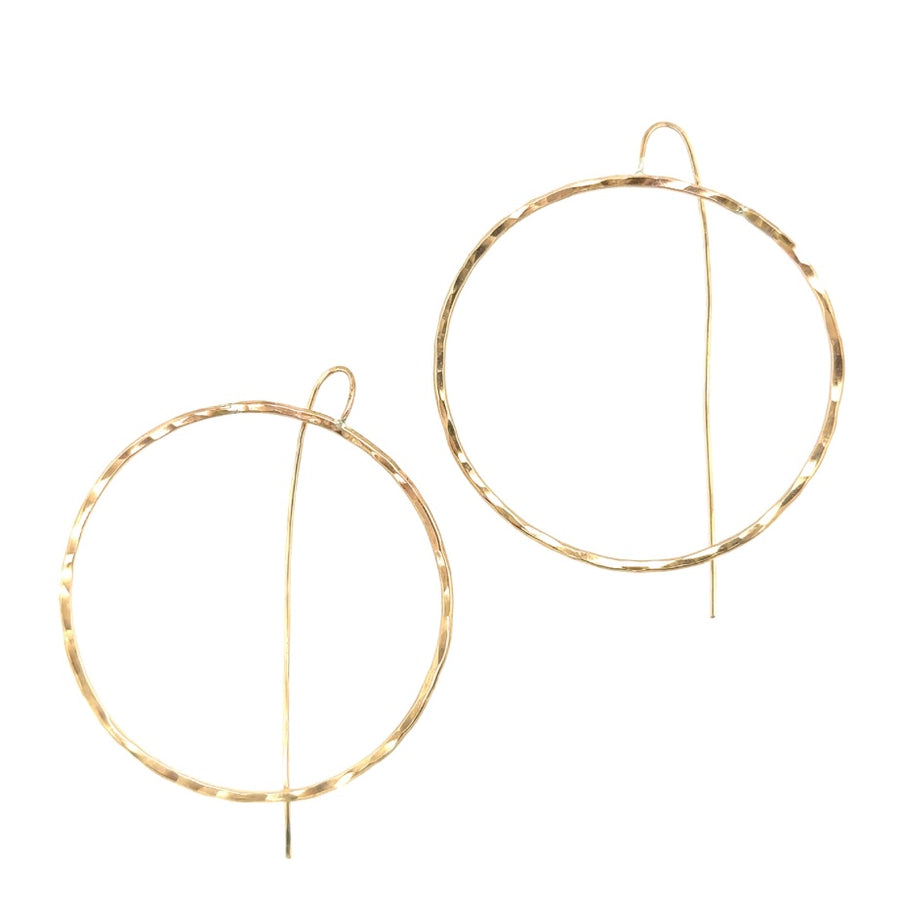 Moon Hoop Earrings - Gold