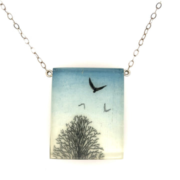 Necklace - Birds Over Trees