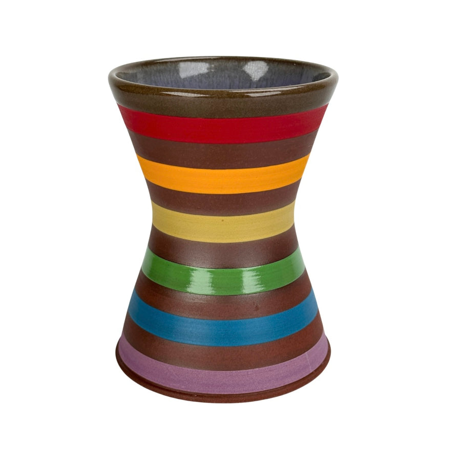 Rainbow Banded Hourglass Mug