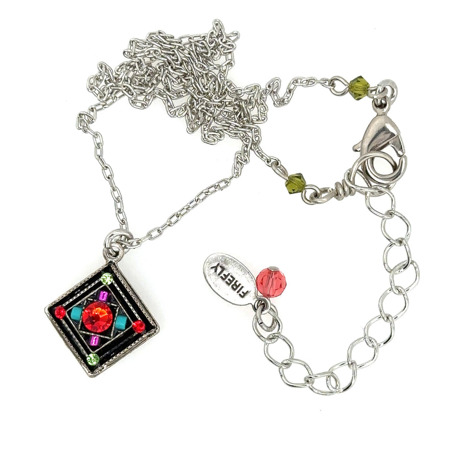 Necklace - Checkerboard Multicolor
