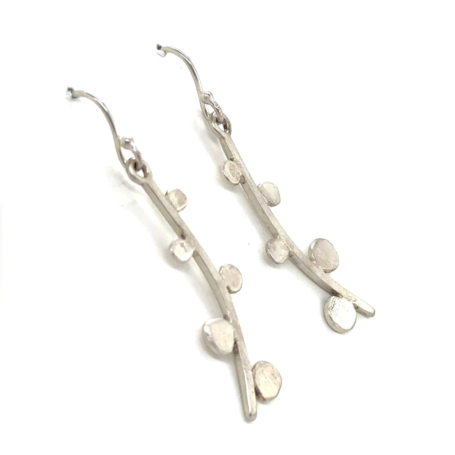 Earrings - Curved Stick with Dots