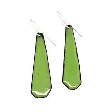 Green Petal Earrings