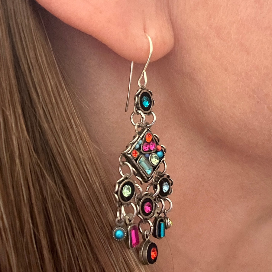 Earrings - Geometric Elaborate Multicolor