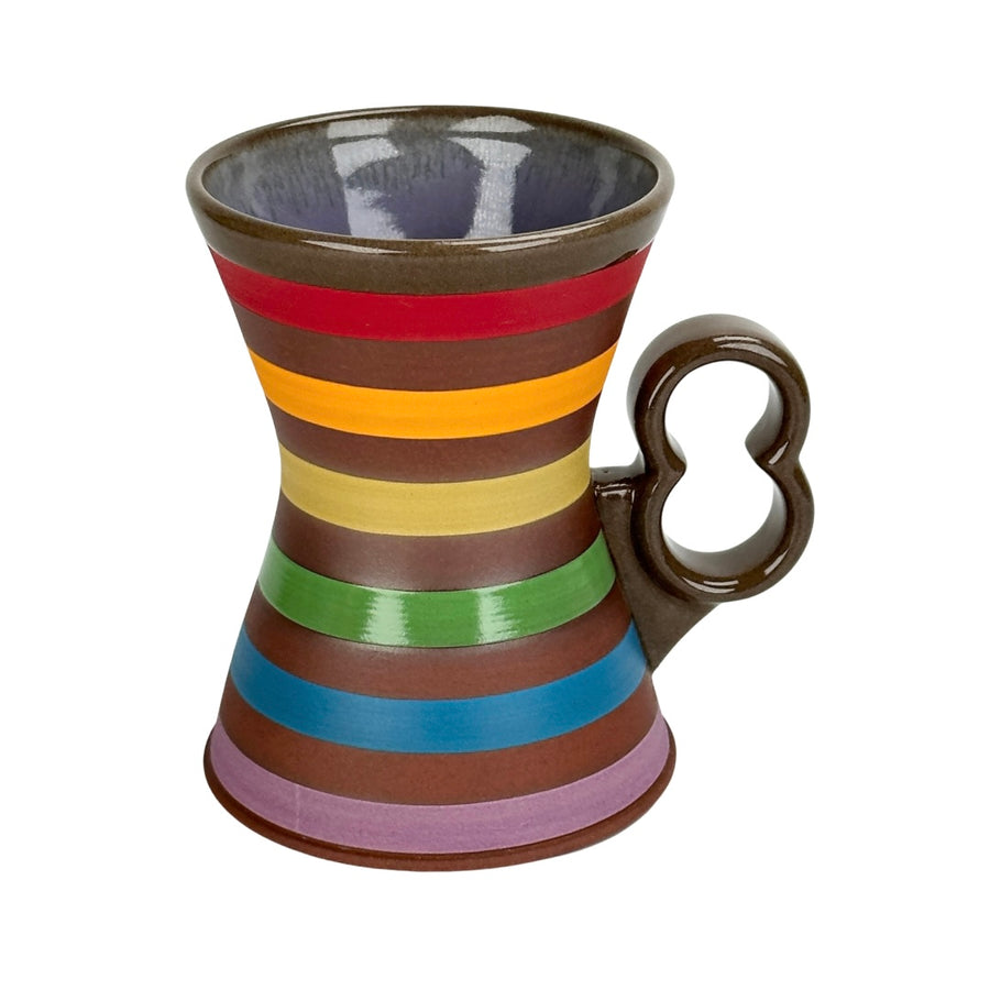 Rainbow Banded Hourglass Mug