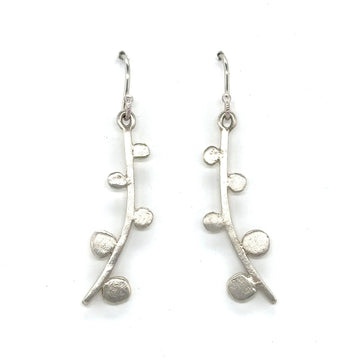 Earrings - Curved Stick with Dots