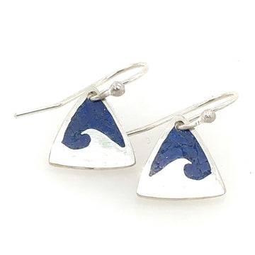 Wave Earrings - Lapis