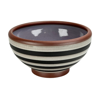 Bowl - Black and White and Violet