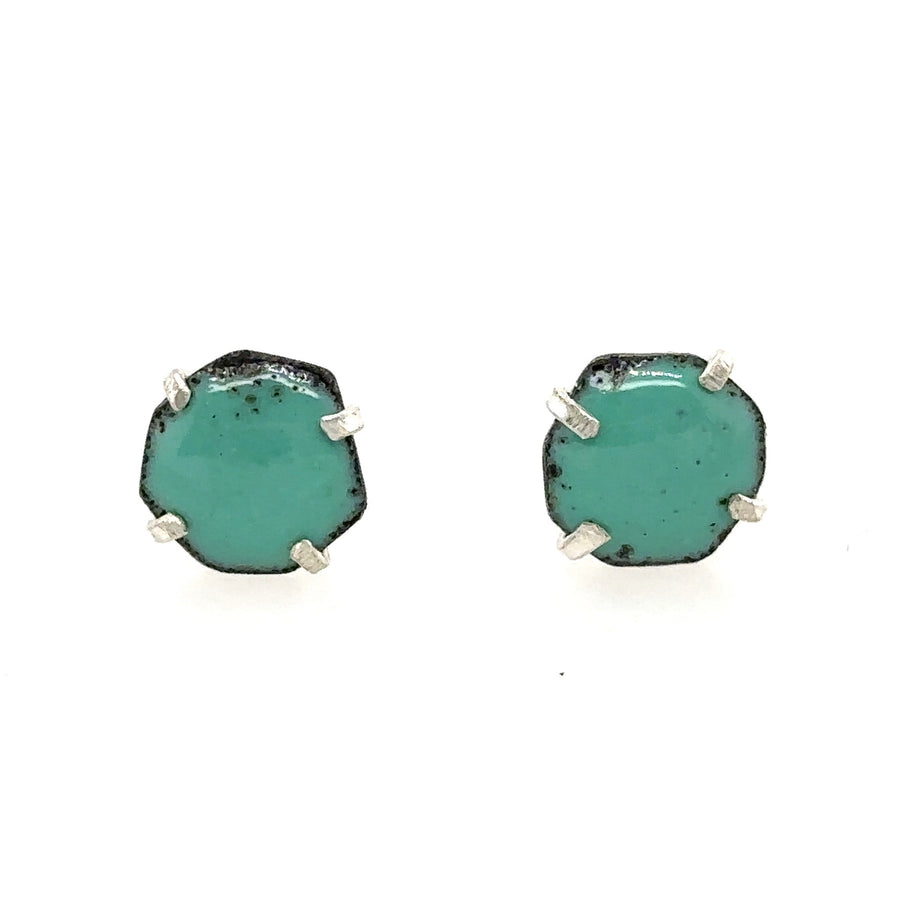 Aqua Nugget Earrings