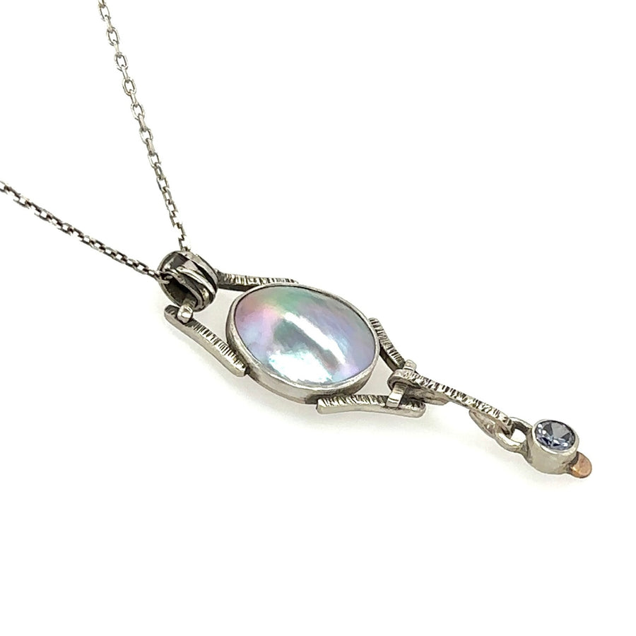 Necklace - Mabe Pearl and Tanzanite