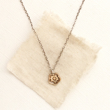 Bronze Mini Cactus Flower - Necklace