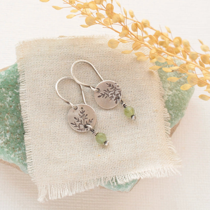 Mini Sprout - Green Kyanite - Earrings