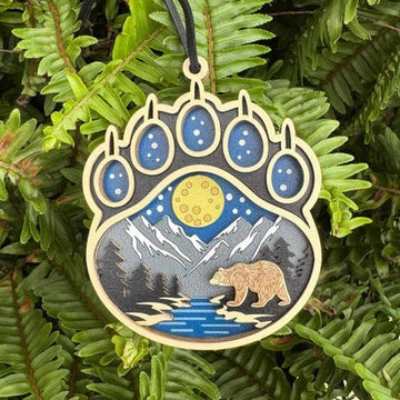 Night Sky Bear Paw Ornament