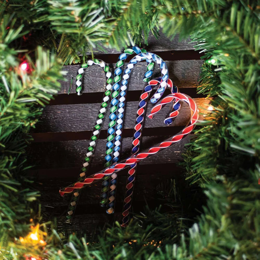 Blue & Green Candy Cane Ornament