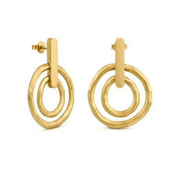 Alena in Gold - Earrings - Double Hoop - Small