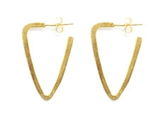 Daily in Gold Triangle Hoops - Earrings