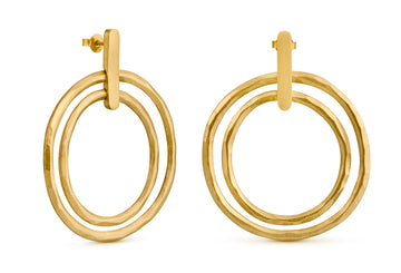 Alena in Gold - Earrings - Double Hoop