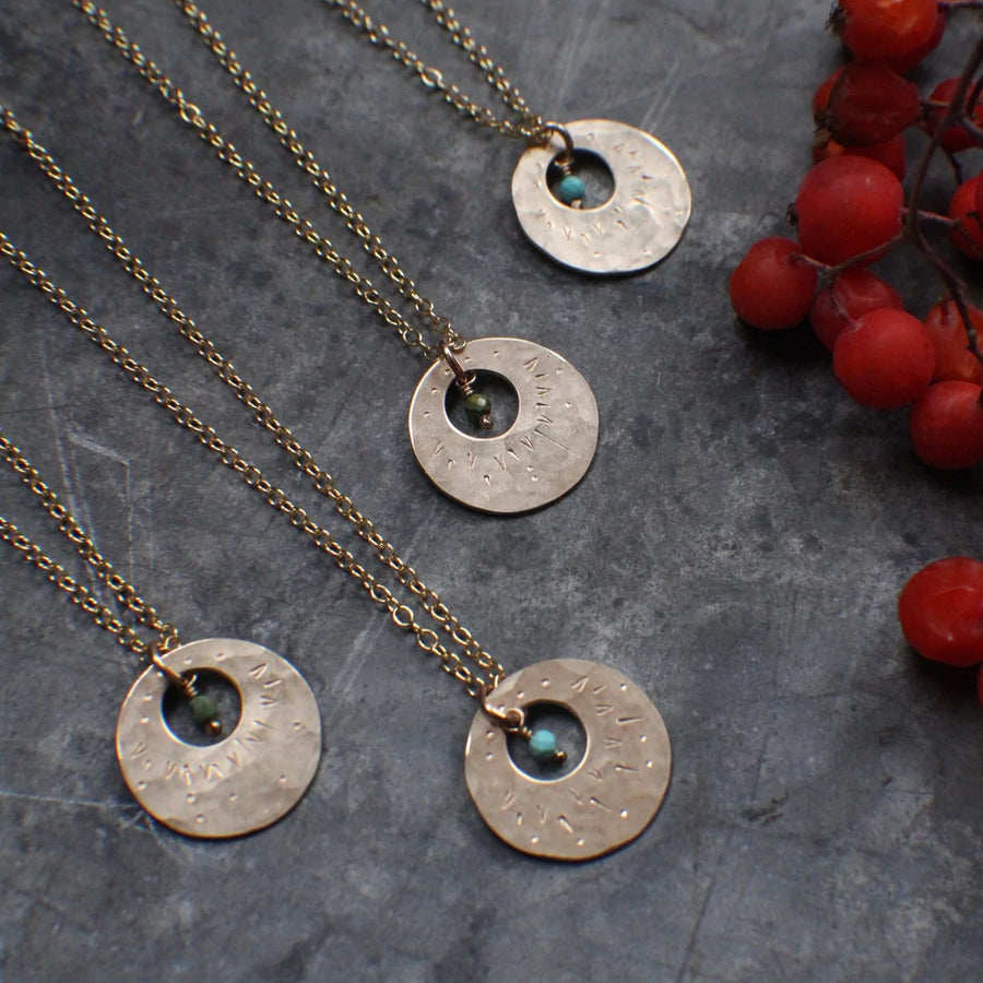 Soleil Coin and Turquoise Necklace