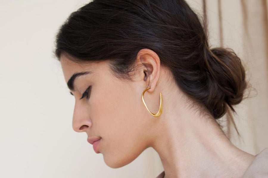 Forge in Gold - Earrings - Hoops - Large