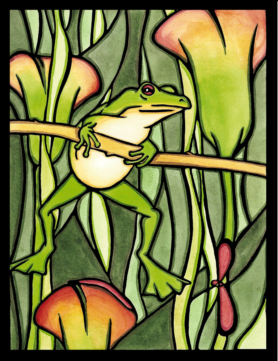 Frog - Original Linocut