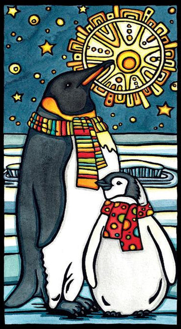 Penguins - Original Linocut